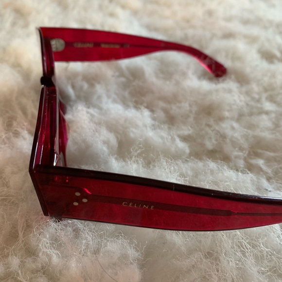 Celine sun frame Fuchsia glasses eye color gray - Picture 6 of 8